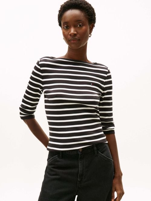 Playera-Slim-De-Cuello-Barco-De-Mujer-Tommy-Hilfiger-WW0WW40589-0AS