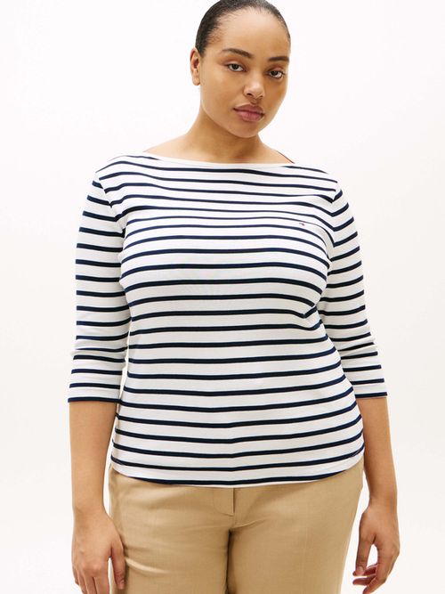 Playera-Curve-Manga-Tres-Cuartos-De-Mujer-Tommy-Hilfiger-WW0WW44221-03L
