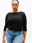Playera-Curve-Manga-Tres-Cuartos-De-Mujer-Tommy-Hilfiger-WW0WW44221-BDS