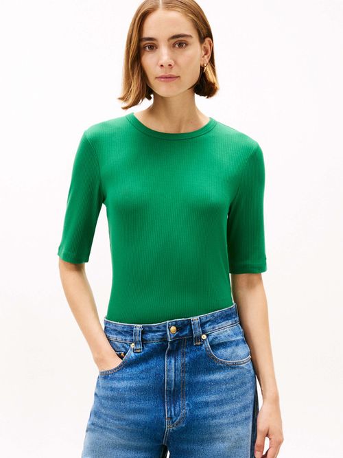 Playera-De-Manga-Corta-Y-Diseno-Slim-De-Mujer-Tommy-Hilfiger-WW0WW47308-L4F