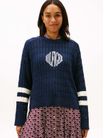 Sueter-Amplio-De-Punto-Trenzado-Con-Logo-De-Mujer-Tommy-Hilfiger-WW0WW47633-C1G