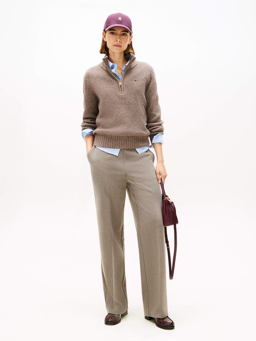 Pantalon-Con-Raya-Marcada-Y-Pierna-Recta-De-Mujer-Tommy-Hilfiger-WW0WW47799-0HP