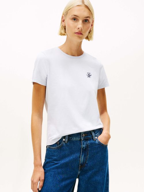 Playera-De-Punto-Con-Cuello-Redondo-Y-Logo-De-Mujer-Tommy-Hilfiger-WW0WW47809-C7O