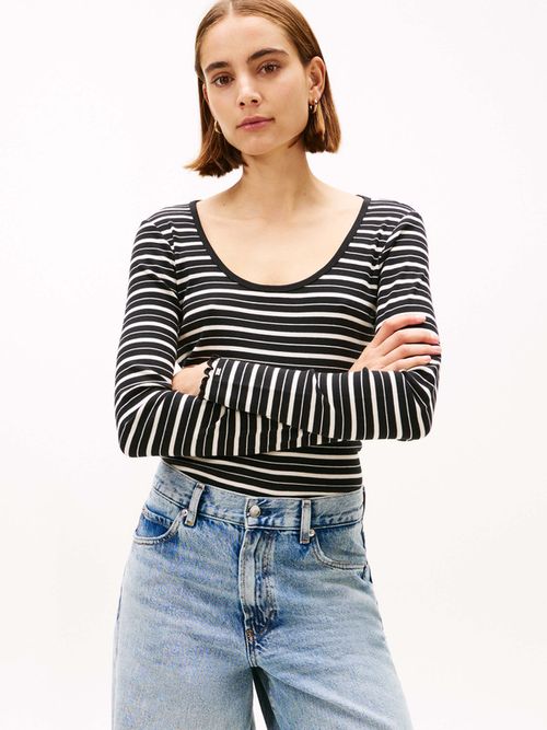 Playera-Slim-De-Manga-Larga-De-Mujer-Tommy-Hilfiger-WW0WW47814-0AT