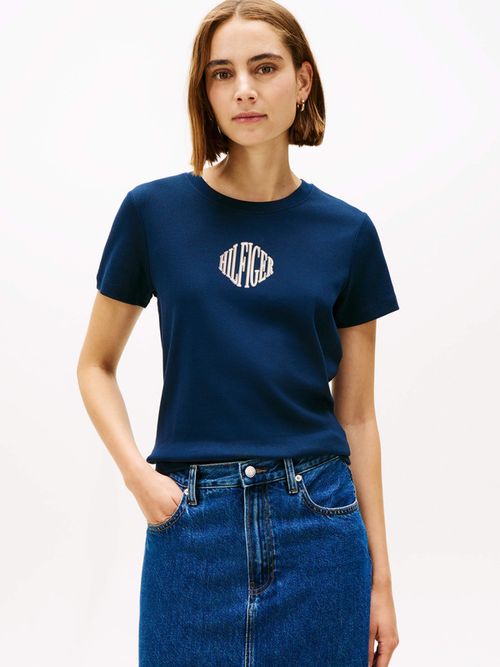 Playera-De-Cuello-Redondo-Con-Logo-De-Mujer-Tommy-Hilfiger-WW0WW47880-C1G