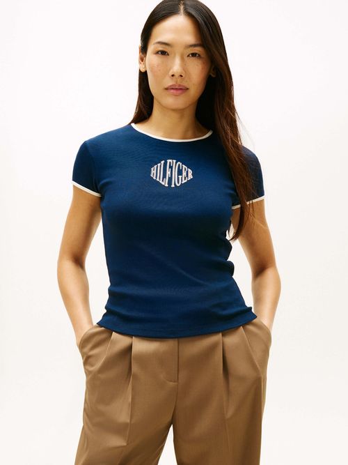 Playera-Slim-Con-Logo-De-Mujer-Tommy-Hilfiger-WW0WW47881-C1G