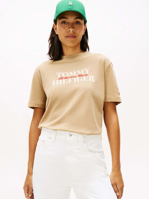 Playera-Classic-Amplia-Con-Logo-Flocado-De-Mujer-Tommy-Hilfiger-WW0WW47884-AEI