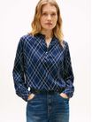 Blusa-De-Corte-Amplio-Con-Botones-Dorados-De-Mujer-Tommy-Hilfiger-WW0WW48178-0G4