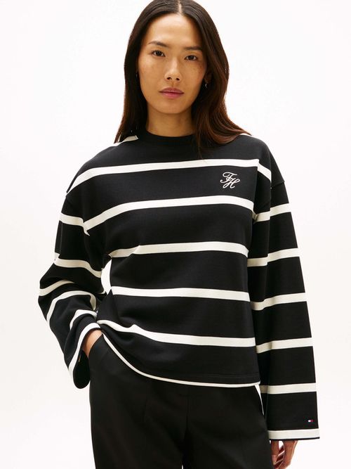 Sudadera-De-Felpa-Con-Logo-Y-Cuello-Redondo-De-Mujer-Tommy-Hilfiger-WW0WW48431-0AU