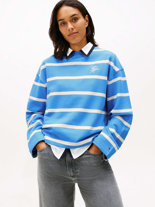 Sudadera-De-Felpa-Con-Logo-Y-Cuello-Redondo-De-Mujer-Tommy-Hilfiger-WW0WW48431-0BB