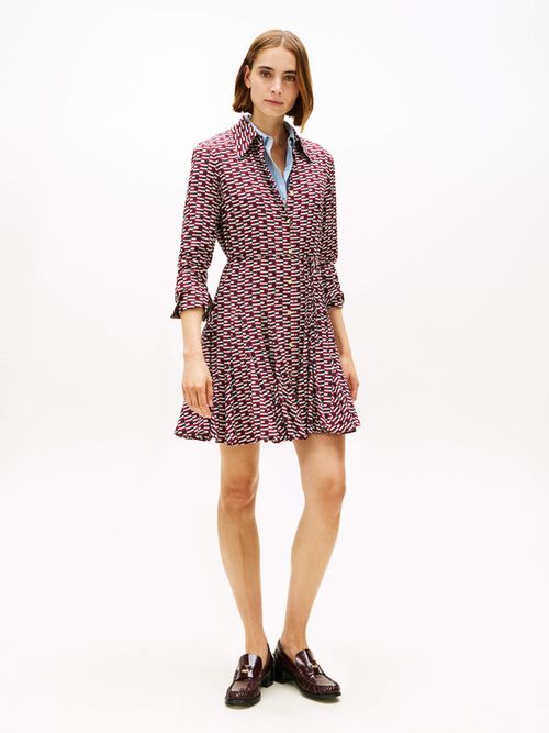 Minivestido-Camisero-Con-Cinturon-Anudable-De-Mujer-Tommy-Hilfiger-WW0WW48629-0GY