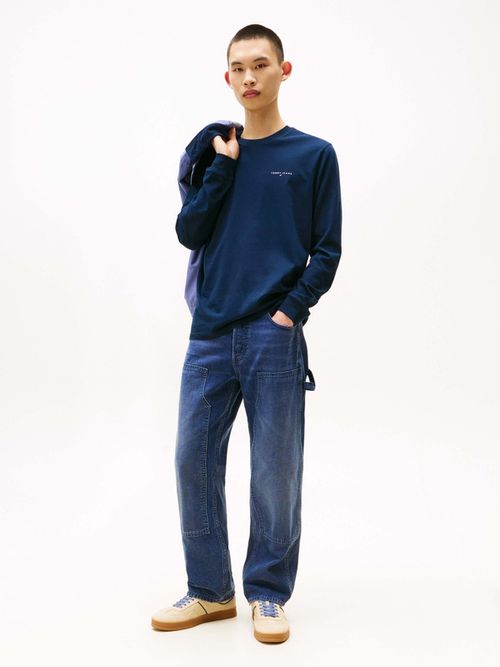 Playera-Slim-De-Manga-Larga-Con-Logo-Lineal-De-Hombre-Tommy-Jeans-DM0DM21594-C1G