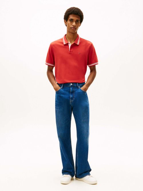 Polo-Con-Ribetes-Y-Logo-Bordado-De-Hombre-Tommy-Jeans-DM0DM21846-XL0