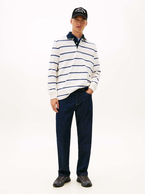 Polo-De-Rugby-Holgado-Con-Rayas-Y-Logo-De-Hombre-Tommy-Jeans-DM0DM22862-0FA