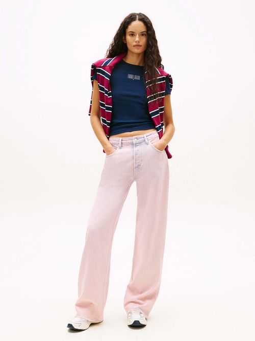 Playera-Acanalada-Con-Logo-De-Mujer-Tommy-Jeans-DW0DW21849-C1G