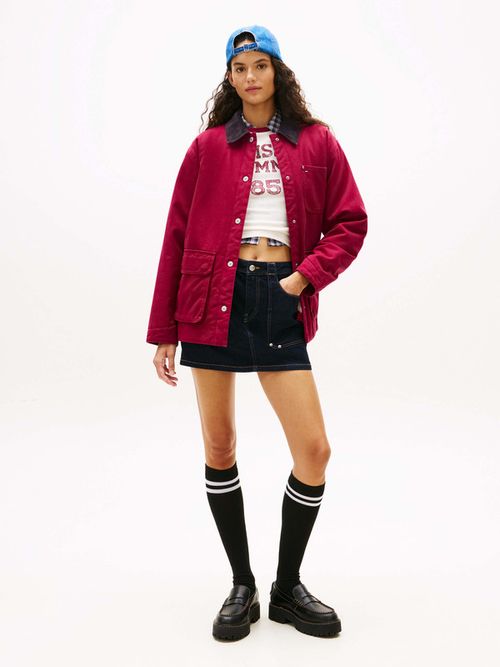 Chamarra-Con-Cuello-De-Pana-De-Mujer-Tommy-Jeans-DW0DW22047-VLC