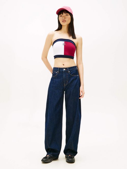 Top-Palabra-De-Honor-Color-Block-Con-Parche-De-Mujer-Tommy-Jeans-DW0DW22637-VLC