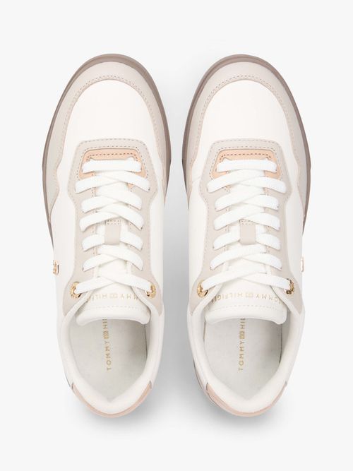 Tenis-De-Piel-Con-Mezcla-De-Texturas-De-Mujer-Tommy-Hilfiger-FW0FW09022-01S