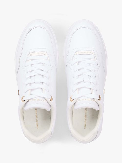 Tenis-De-Piel-Con-Mezcla-De-Texturas-De-Mujer-Tommy-Hilfiger-FW0FW09022-0LE