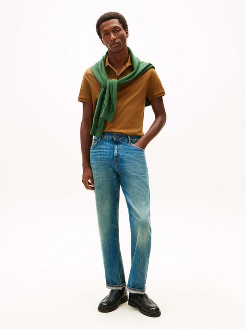 Polo-De-Punto-Interlock-De-Corte-Regular-De-Hombre-Tommy-Hilfiger-MW0MW39994-GWP