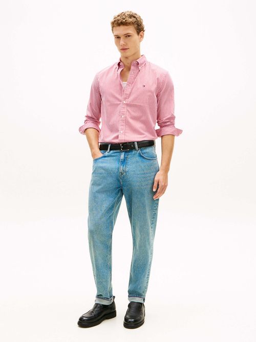 Camisa-Th-Flex-De-Rayas-Y-Corte-Regular-De-Hombre-Tommy-Hilfiger-MW0MW41403-0EV