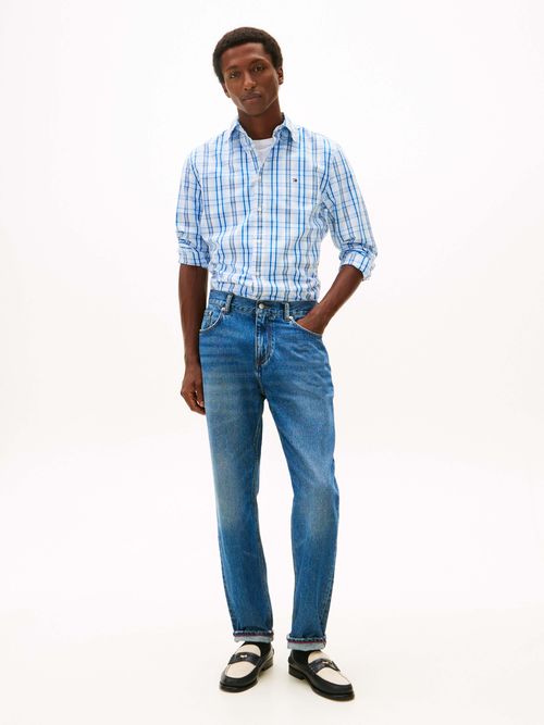 Camisa-clasica-con-cuello-camisero-y-detalles-iconicos-de-la-marca-MW0MW41712-0QY