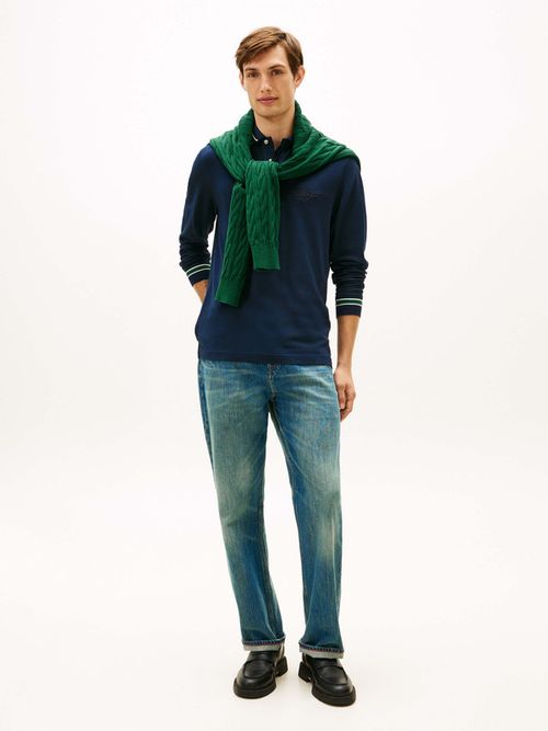 Polo-De-Manga-Larga-Con-Ribetes-De-Hombre-Tommy-Hilfiger-MW0MW41623-C1G