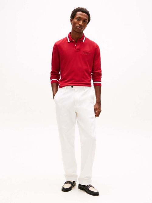 Polo-De-Manga-Larga-Con-Ribetes-De-Hombre-Tommy-Hilfiger-MW0MW41623-XLD