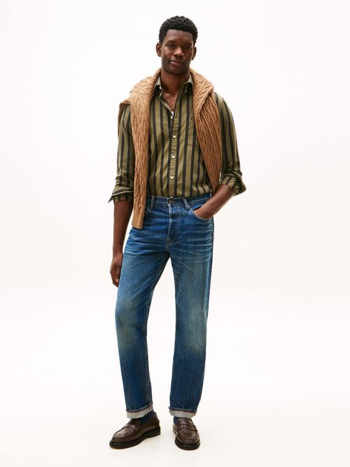 Camisa-Th-Flex-De-Corte-Regular-A-Rayas-De-Hombre-Tommy-Hilfiger-MW0MW41715-0CG