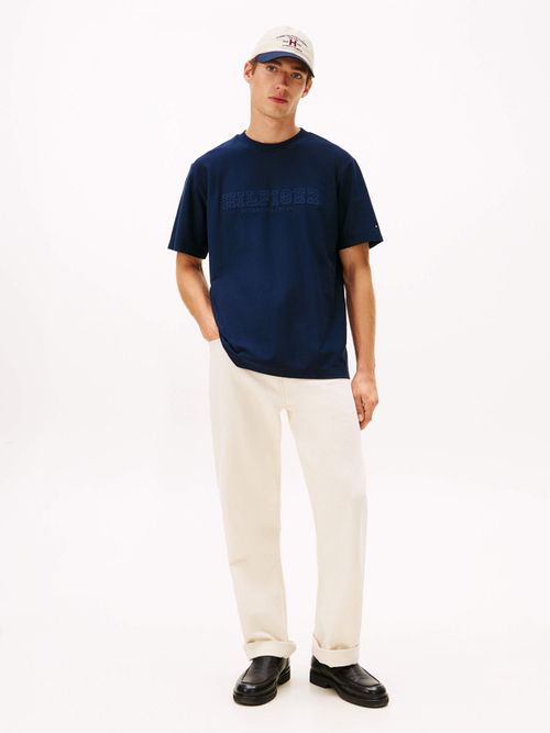Playera-De-Cuello-Redondo-Con-Logo-Bordado-De-Hombre-Tommy-Hilfiger-MW0MW41766-C1G