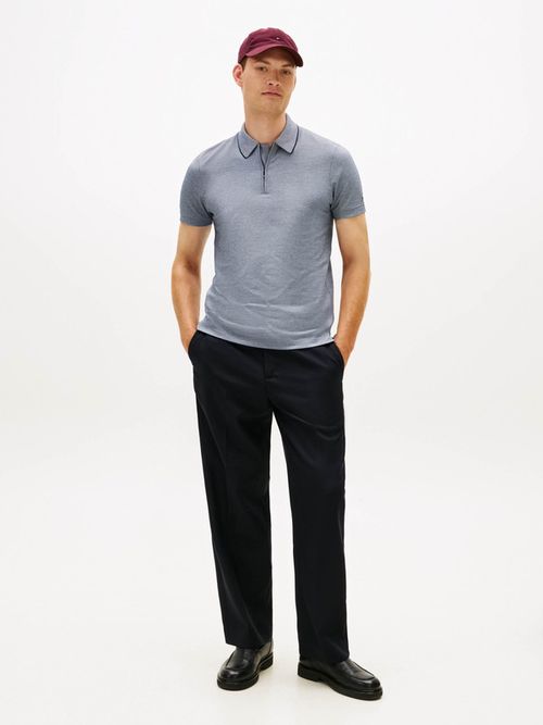 Polo-Performance-Smart-Casual-De-Jacquard-De-Hombre-Tommy-Hilfiger-MW0MW41774-0GY