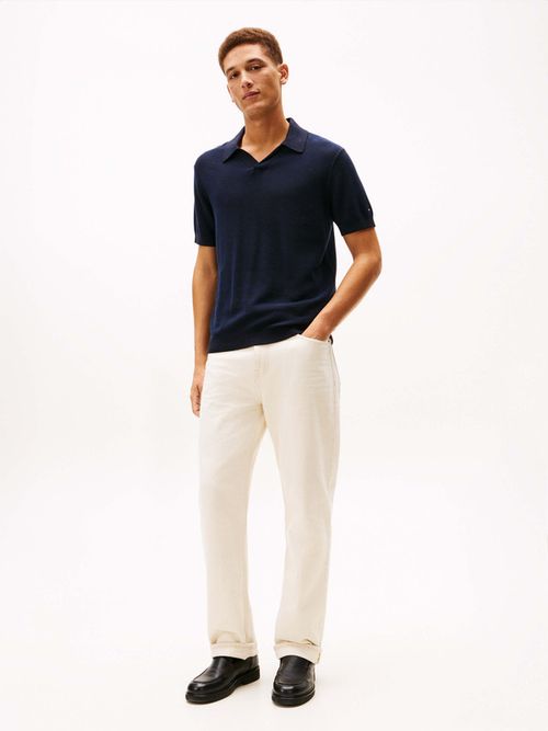 Polo-Smart-Casual-Con-Textura-Nido-De-Abeja-De-Hombre-Tommy-Hilfiger-MW0MW41823-C1G