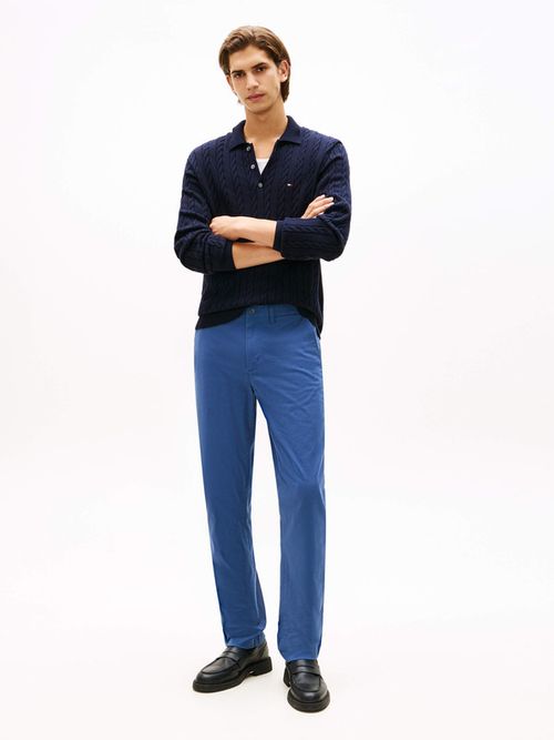 Sueter-De-Punto-Trenzado-Con-Cuello-Polo-De-Hombre-Tommy-Hilfiger-MW0MW41955-DW5