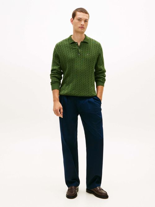 Sueter-De-Punto-Trenzado-Con-Cuello-Polo-De-Hombre-Tommy-Hilfiger-MW0MW41955-L01