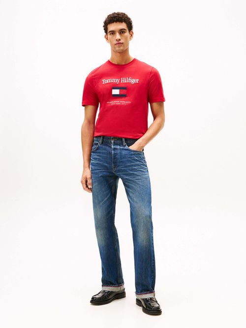 Playera-De-Cuello-Redondo-Con-Logo-Bordado-De-Hombre-Tommy-Hilfiger-MW0MW42736-XLD
