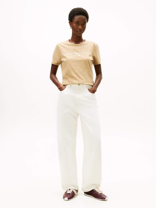 Playera-De-Cuello-Redondo-Con-Logo-De-Mujer-Tommy-Hilfiger-WW0WW40276-AEI