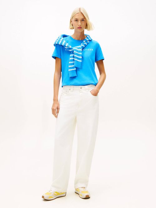 Playera-De-Cuello-Redondo-Con-Logo-De-Mujer-Tommy-Hilfiger-WW0WW40276-C4H