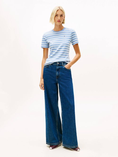 Playera-Slim-De-Cuello-Redondo-De-Mujer-Tommy-Hilfiger-WW0WW40587-0BG