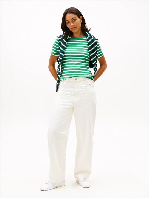 Playera-Slim-De-Cuello-Redondo-De-Mujer-Tommy-Hilfiger-WW0WW40587-0CL