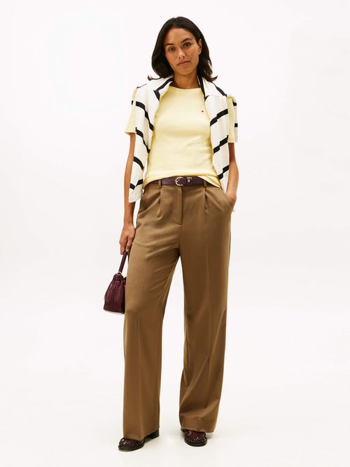 Playera-Slim-De-Cuello-Redondo-De-Mujer-Tommy-Hilfiger-WW0WW40587-ZGI