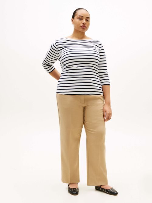 Playera-Curve-Manga-Tres-Cuartos-De-Mujer-Tommy-Hilfiger-WW0WW44221-03L