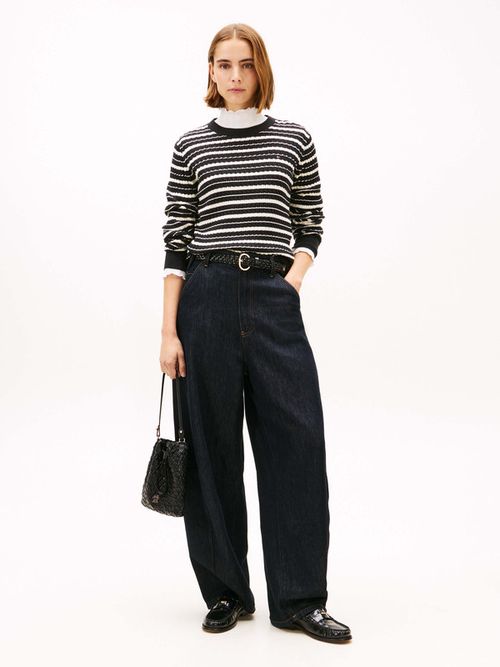 Sueter-De-Punto-Trenzado-Fino-De-Mujer-Tommy-Hilfiger-WW0WW44993-0GK