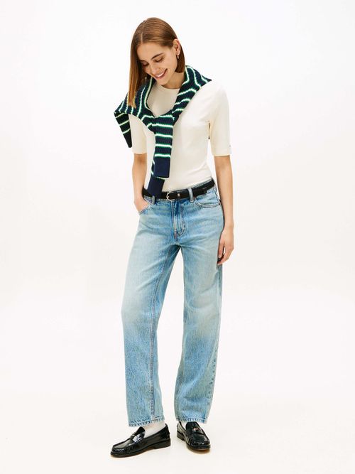 Playera-De-Manga-Corta-Y-Diseno-Slim-De-Mujer-Tommy-Hilfiger-WW0WW47308-AEF