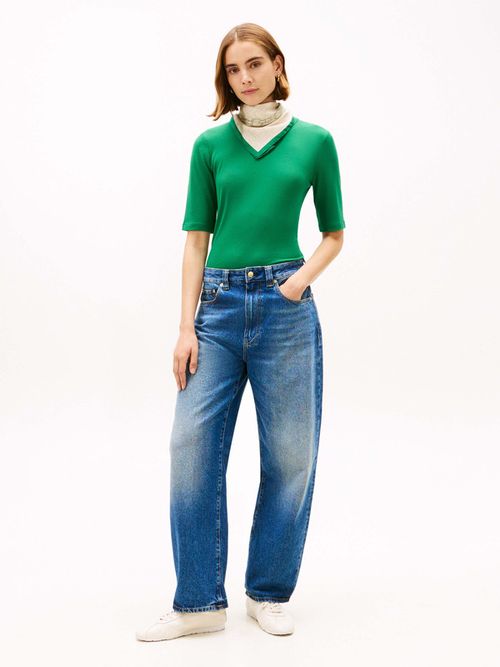 Playera-De-Manga-Corta-Y-Diseno-Slim-De-Mujer-Tommy-Hilfiger-WW0WW47308-L4F