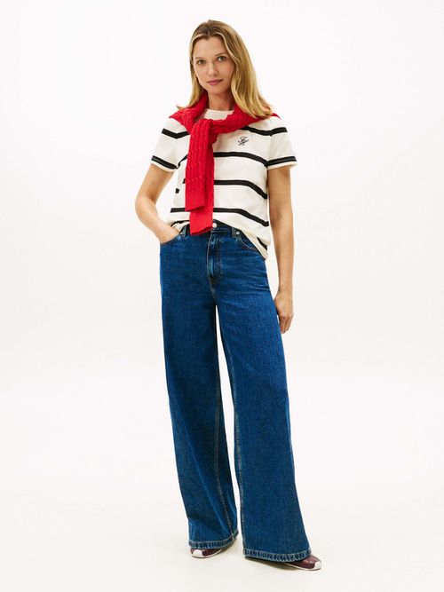 Playera-De-Punto-Con-Cuello-Redondo-Y-Logo-De-Mujer-Tommy-Hilfiger-WW0WW47809-0AB