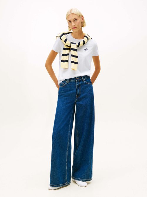 Playera-De-Punto-Con-Cuello-Redondo-Y-Logo-De-Mujer-Tommy-Hilfiger-WW0WW47809-C7O