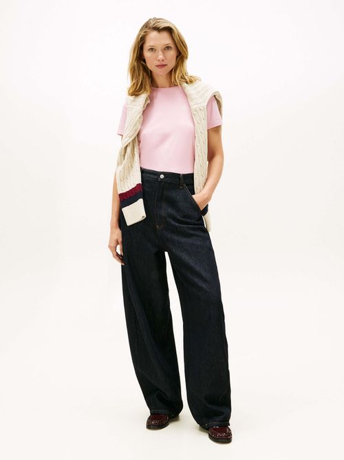 Playera-De-Punto-Con-Cuello-Redondo-Y-Logo-De-Mujer-Tommy-Hilfiger-WW0WW47809-TPG