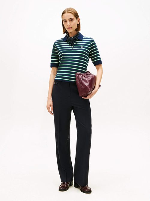 Polo-De-Pique-Con-Cremallera-Y-Corte-Regular-De-Mujer-Tommy-Hilfiger-WW0WW47853-0CK