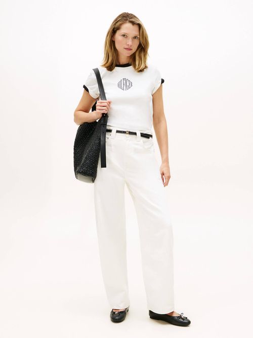 Playera-De-Cuello-Redondo-Con-Logo-De-Mujer-Tommy-Hilfiger-WW0WW47880-YBL