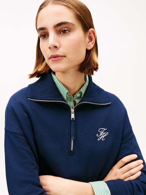 Minivestido-Sudadera-Con-Media-Cremallera-De-Mujer-Tommy-Hilfiger-WW0WW48432-C1G